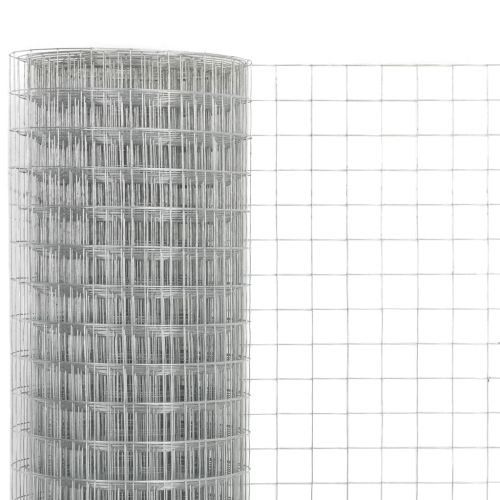 Кокошкарска мрежа, поцинкована стомана, 10x1,5 м, сребриста