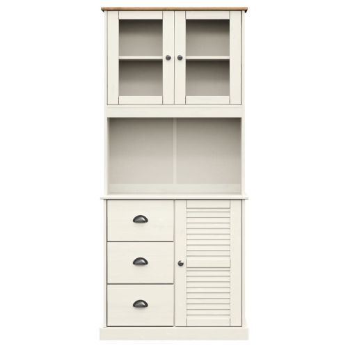 Висок шкаф VIGO, бял, 78x40x175 см, бор масив