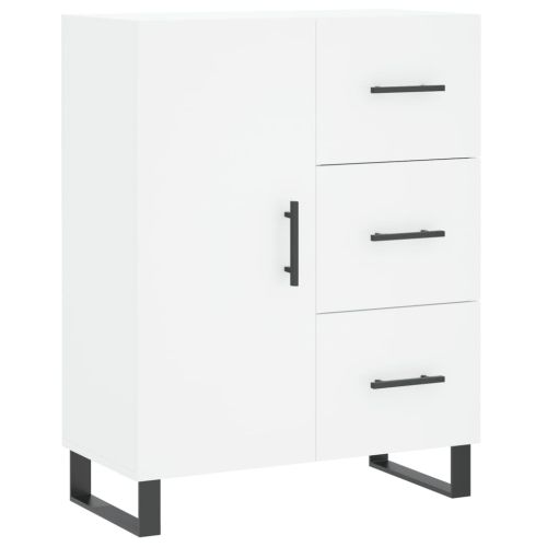 Висок шкаф, бял, 69,5x34x180 см, инженерно дърво