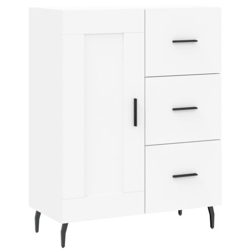 Висок шкаф, бял, 69,5x34x180 см, инженерно дърво