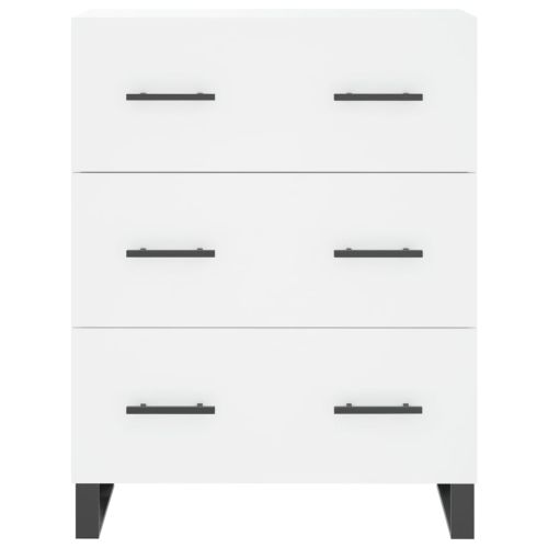 Висок шкаф, бял, 69,5x34x180 см, инженерно дърво