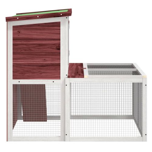 Клетка за зайци мока 102x90x84,5 см борово дърво масив