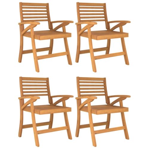 Градински столове, 4 бр, 58x58x87 см, акация масив