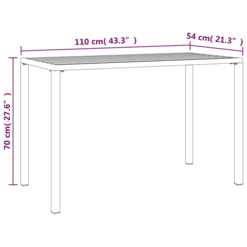 Градински трапезен комплект от 2 части, антрацит, стомана