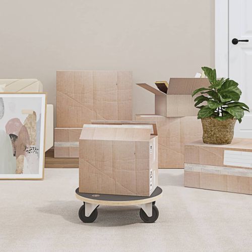 Транспортни колички 2 бр кръгли Ø38x11,5 см 250 кг