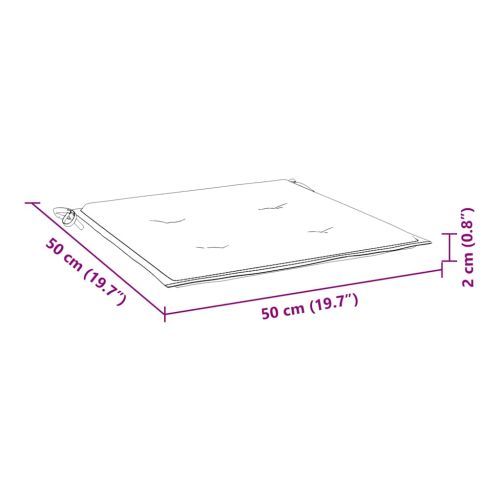 Възглавници за столове 6 бр кремави 50x50x2 см Оксфорд плат