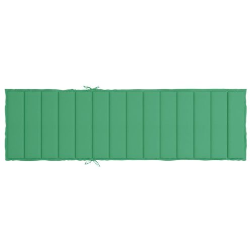 Шалте за шезлонг, зелено, 200x70x3 см, Оксфорд плат
