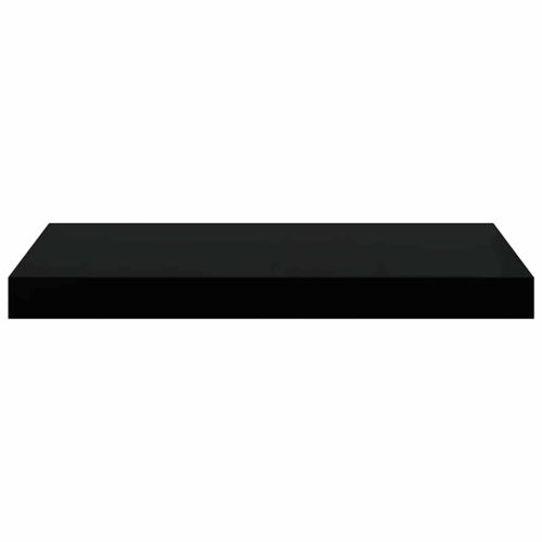 Окачени стенни рафтове, 2 бр, черни, 50x23x3,8 см, МДФ