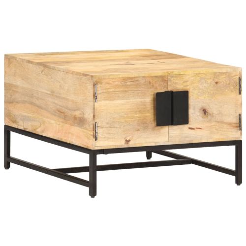 Маса за кафе, 67x67x45 см, мангово дърво масив