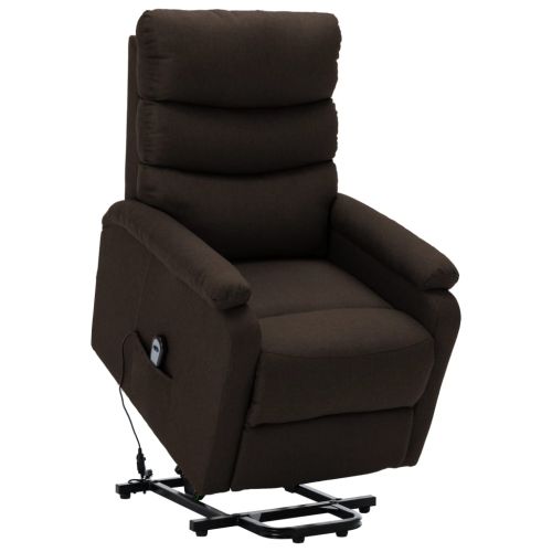 Изправящ стол, тъмнокафяв, текстил
