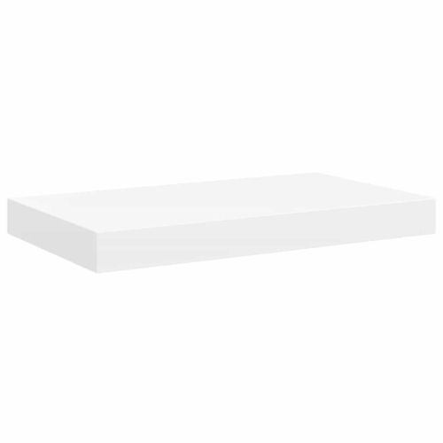 Окачени стенни рафтове, 4 бр, бели, 40x23,5x3,8 см, МДФ