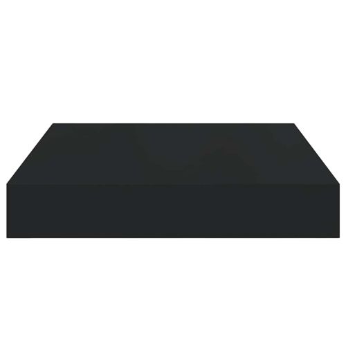 Окачени стенни рафтове, 2 бр, черни, 23x23,5x3,8 см, МДФ
