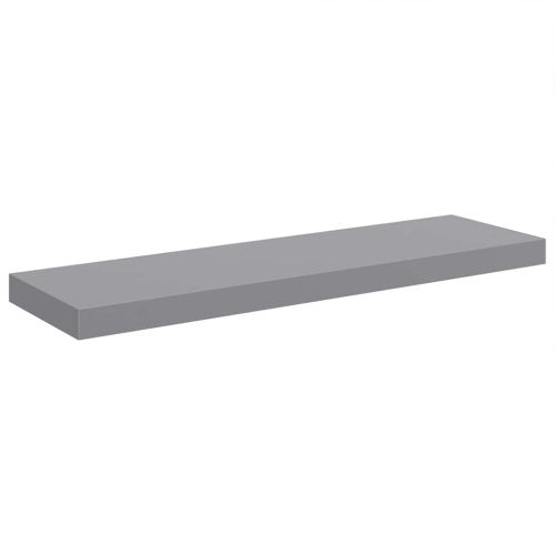 Окачени стенни рафтове, 4 бр, сиви, 80x23,5x3,8 см, МДФ