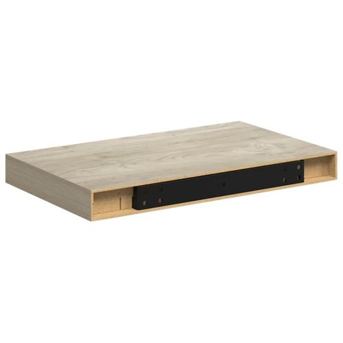 Окачени стенни рафтове, 4 бр, дъб, 40x23,5x3,8 см, МДФ