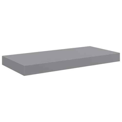 Окачени стенни рафтове, 2 бр, сиви, 50x23,5x3,8 см, МДФ