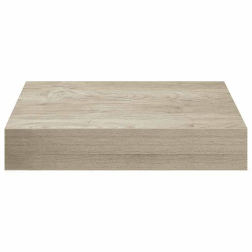 Окачени стенни рафтове, 2 бр, дъб, 23x23,5x3,8 см, МДФ