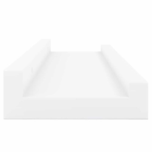 Рафтове за фоторамки, 2 бр, бели, 40x9x3 см, МДФ