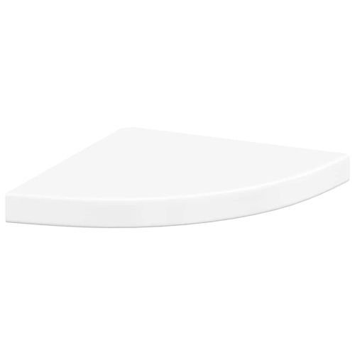 323909 Floating Corner Shelves 4 pcs High Gloss White 35x35x3,8 cm MDF