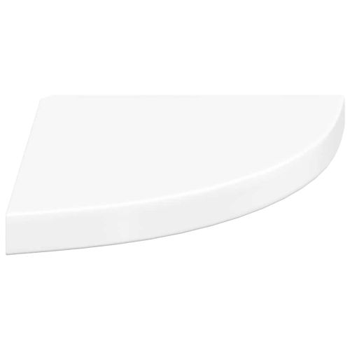 323909 Floating Corner Shelves 4 pcs High Gloss White 35x35x3,8 cm MDF