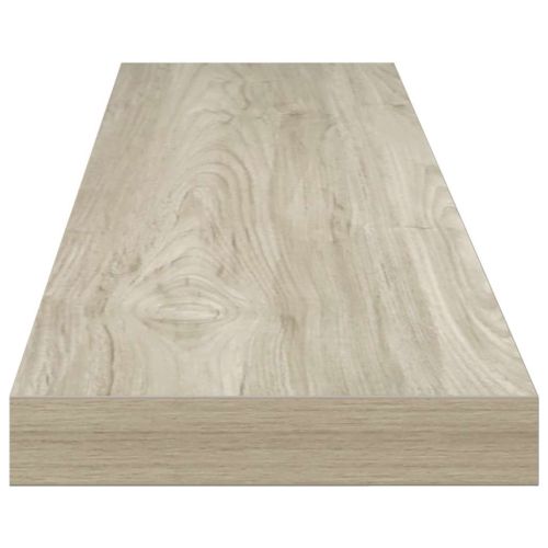 Окачени стенни рафтове, 4 бр, дъб, 120x23,5x3,8 см, МДФ