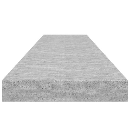 Окачени стенни рафтове, 2 бр, бетонно сив, 120x23,5x3,8 см, МДФ