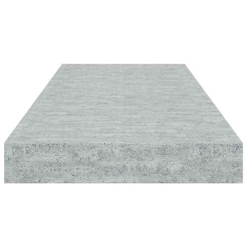 Окачен стенен рафт, бетонно сив, 60x23,5x3,8 см, МДФ
