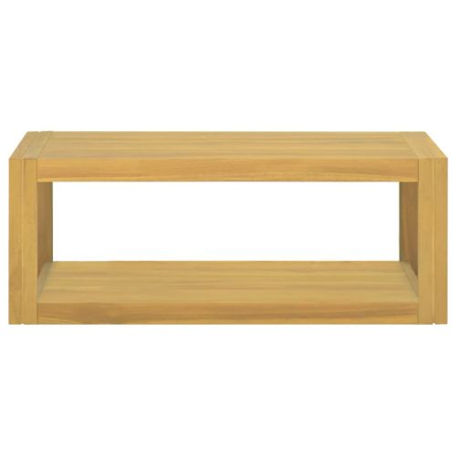 Стенен шкаф за баня, 90x45x35 см, тиково дърво масив
