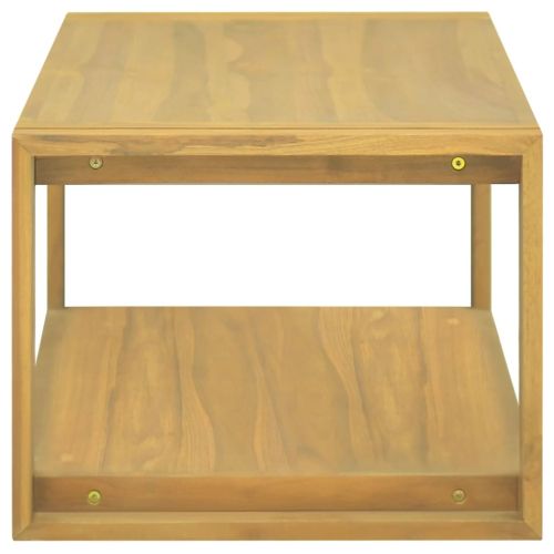 Стенен шкаф за баня, 90x45x35 см, тиково дърво масив