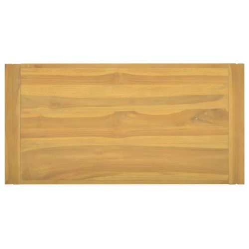Стенен шкаф за баня, 90x45x35 см, тиково дърво масив