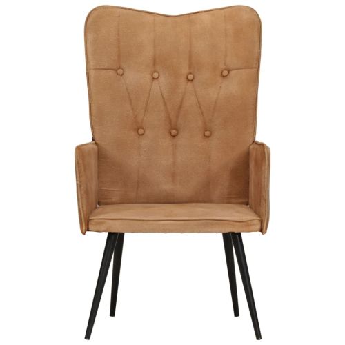 Wingback стол, кафяв, канава