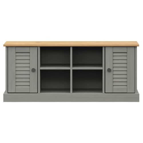 Пейка за обувки VIGO, сива, 106x35x45 см, бор масив