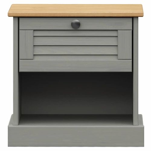 Нощно шкафче VIGO сиво 42x35x42 см бор масив