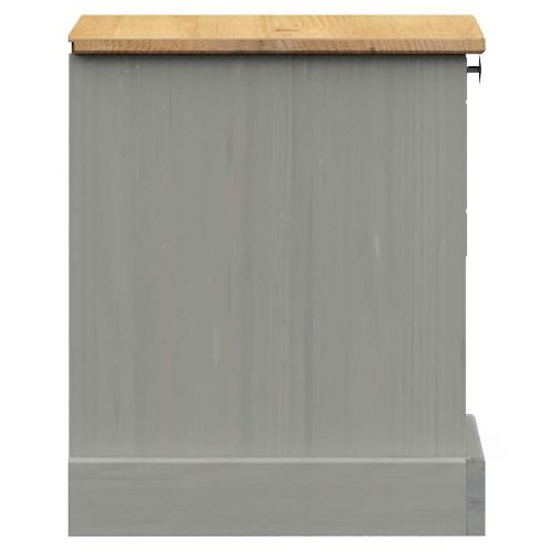 Нощно шкафче VIGO сиво 42x35x42 см бор масив