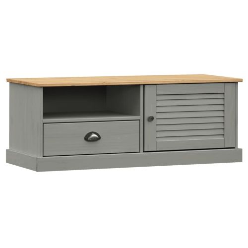 ТВ шкаф "VIGO" сив 106x40x40 см бор масив