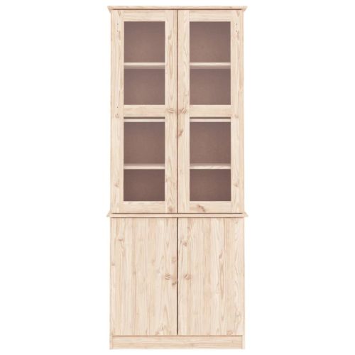 Шкаф витрина ALTA, 77x35x186,5 см, бор масив