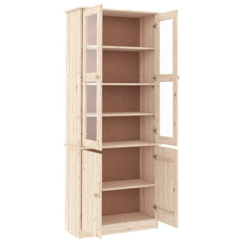 Шкаф витрина ALTA, 77x35x186,5 см, бор масив