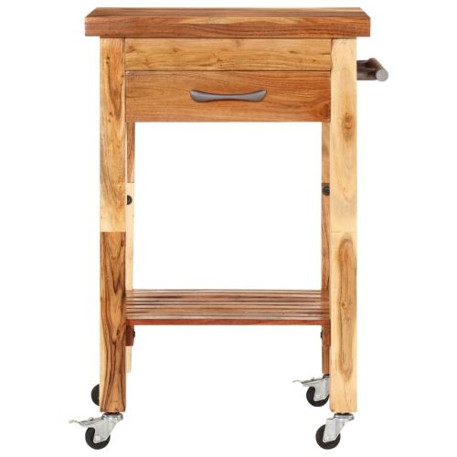 Кухненска количка 55x55x89 см масивна акация