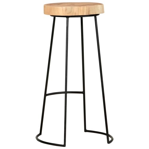 Бар табуретки, 2 бр, акациево дърво масив