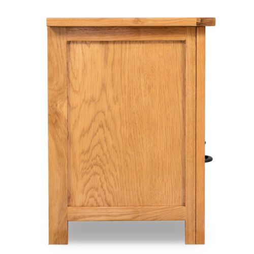ТВ шкаф, 90x35x48 см, дъбово дърво масив