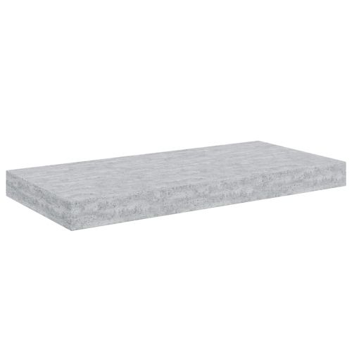 Окачени стенни рафтове, 2 бр, бетонно сиви, 50x23,5x3,8 см, МДФ