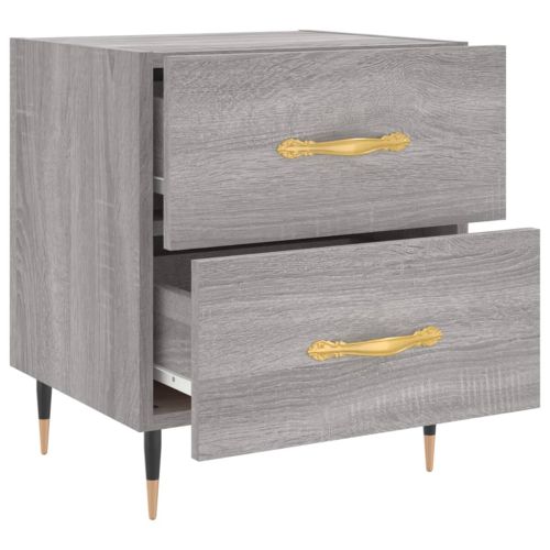 Нощни шкафчета 2 бр сив сонома 40x35x47,5 см инженерно дърво