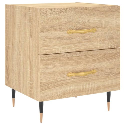 Нощни шкафчета 2 бр дъб сонома 40x35x47,5 см инженерно дърво