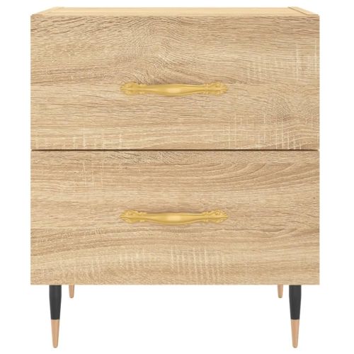 Нощни шкафчета 2 бр дъб сонома 40x35x47,5 см инженерно дърво