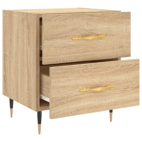 Нощни шкафчета 2 бр дъб сонома 40x35x47,5 см инженерно дърво
