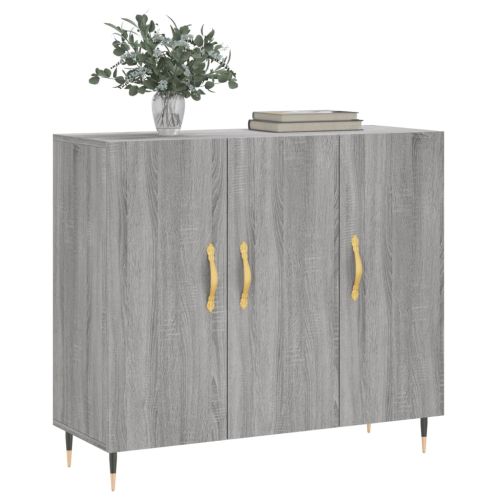 Сайдборд, Сив сонома, 90x34x80 см, инженерно дърво