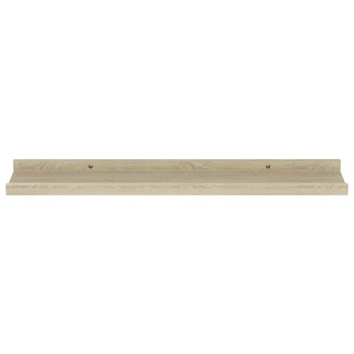 Стенни рафтове, 4 бр, сонома дъб, 60x9x3 см
