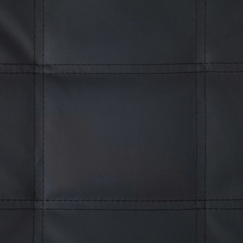 Масажираща кушетка с възглавница, черна, изкуствена кожа