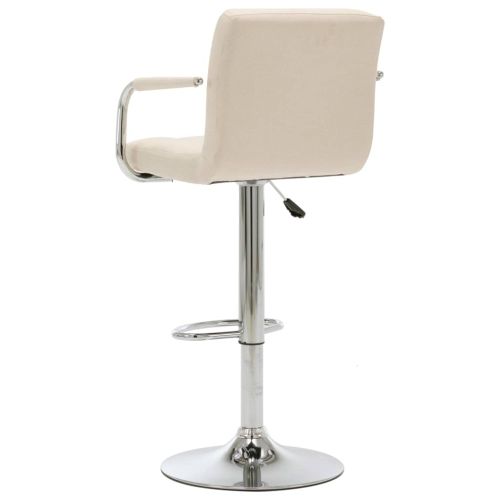 Бар стол, кремав, текстил
