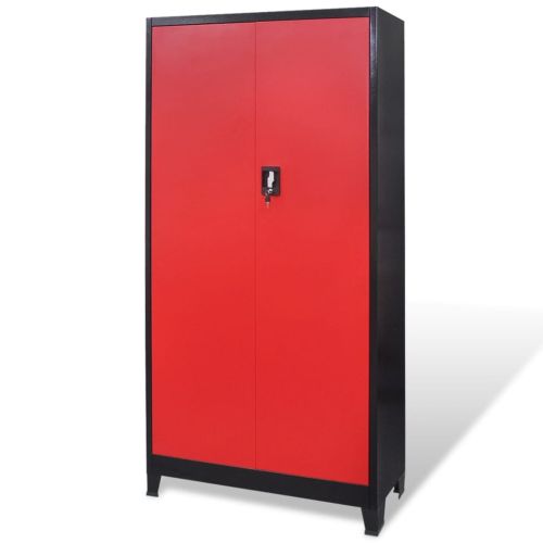 Шкаф за инструменти с 2 врати, стомана, 90x40x180 cм