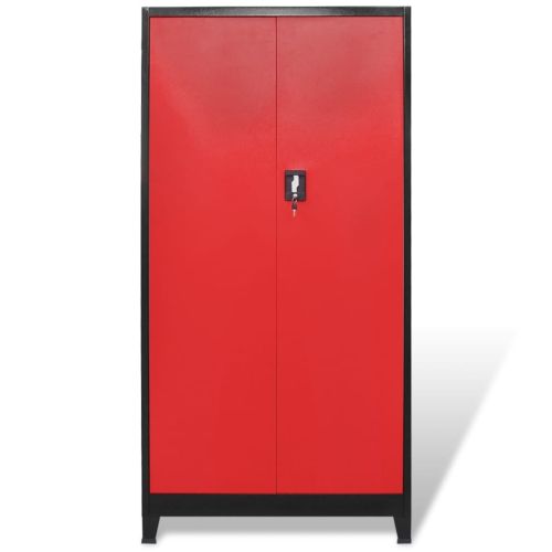 Шкаф за инструменти с 2 врати, стомана, 90x40x180 cм